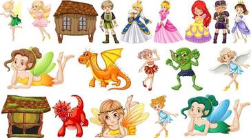 Different characters in fairytale vector