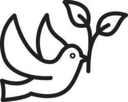 paloma de la paz icono de color plano vector