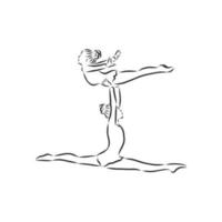 acrobatics vector sketch