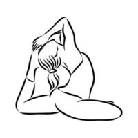 yoga pose vector sketch