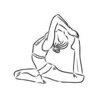 yoga pose vector sketch