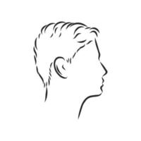 bosquejo del vector del perfil humano