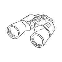 binoculars vector sketch