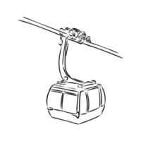 cable car vector sketch