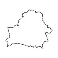 belarus map vector sketch