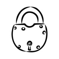 padlock vector sketch