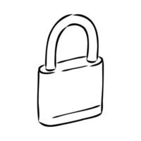 padlock vector sketch