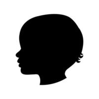 child profile vector sketch