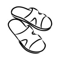 dibujo vectorial de chanclas vector