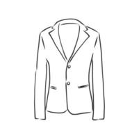 bosquejo del vector de la chaqueta del traje