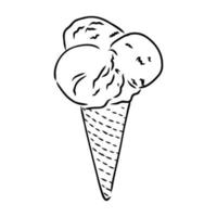 dibujo vectorial de helado vector