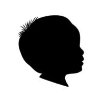 child profile vector sketch