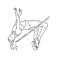 high jump vector sketch