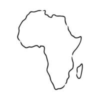 bosquejo del vector del mapa de África