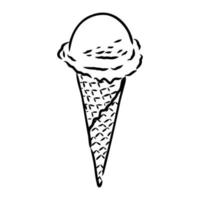 dibujo vectorial de helado vector