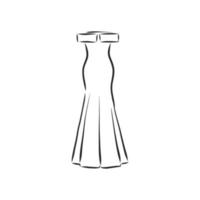 vestido de dibujo vectorial vector