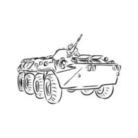 armored car vector sketch