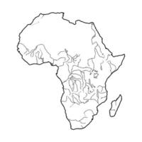 bosquejo del vector del mapa de África