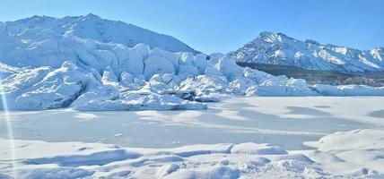 glaciar nevado matanuska en alaska foto