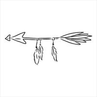 boho arrow vector sketch