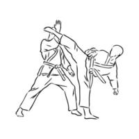 bosquejo del vector del karate