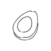 avocado vector sketch