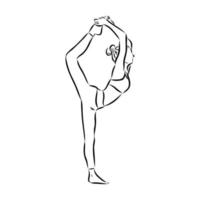 bosquejo del vector de la pose de yoga