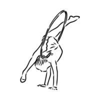 artistic gymnastics vector sketch