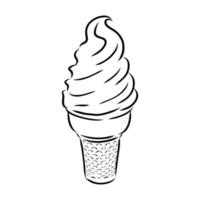 dibujo vectorial de helado vector