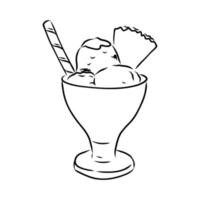 dibujo vectorial de helado vector