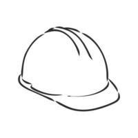 bosquejo del vector del casco de la construcción