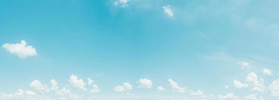 Panorama blue sky and clouds with daylight natural background. Vintage color tone style. photo