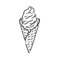 dibujo vectorial de helado vector