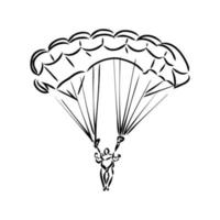 parachutist vector sketch