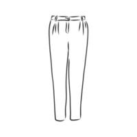 dibujo vectorial de pantalones vector