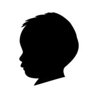 child profile vector sketch