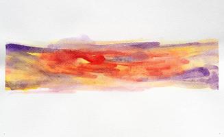 Abstract watercolor hand painted background. Colorful multicolored watercolor brush on white paper. photo