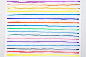 Abstract watercolor lines pattern background. Colorful watercolor painted brush strokes on white. photo