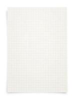 White paper with grid line pattern isolated on white background. photo