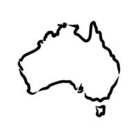 bosquejo del vector del mapa de australia