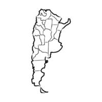 argentina map vector sketch