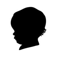 child profile vector sketch