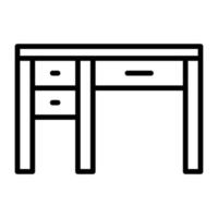 Table Line Icon vector