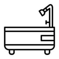 Bathtub Line Icon vector