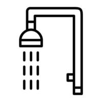 Shower Line Icon vector