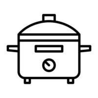 Cooker Line Icon vector