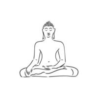 buddha vector sketch