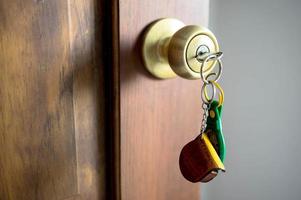 Keys in a door knob