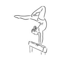 artistic gymnastics vector sketch