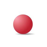 bola roja sobre fondo blanco. delinear caminos para facilitar el delineado. ideal para plantillas, fondo de icono, botones de interfaz. vector